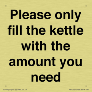 Please only fill the kettle with the amount you need